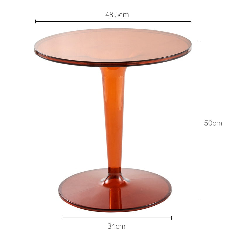 Transparent Brown Acrylic Coffee Table